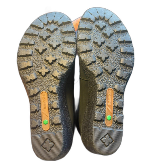 Timberland Women's Amston Wedge Booties Leather Suede Sz 9 Black Bikercore, Goth - Picture 5 of 9